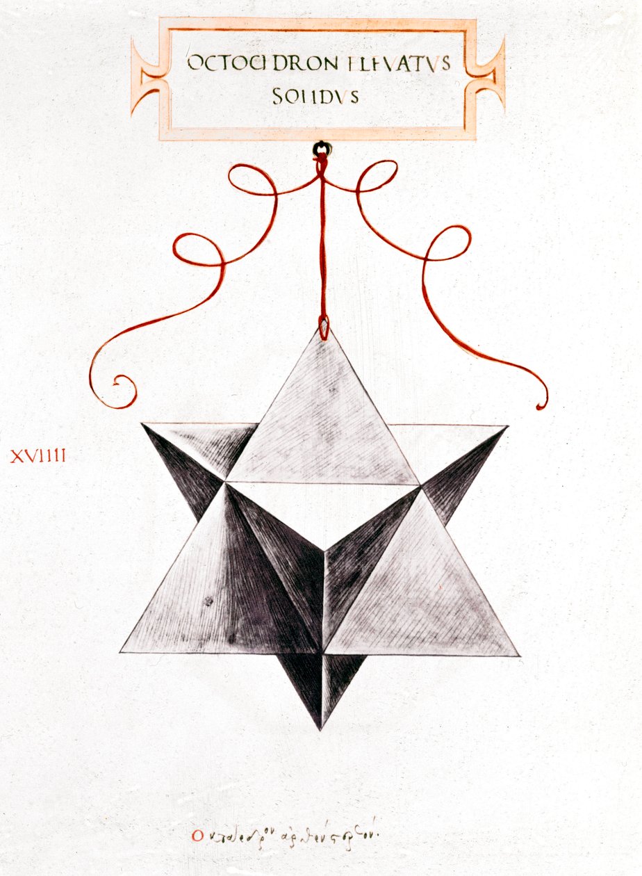 Matematické kresby Da VinciÕs Octahedron od Unbekannt