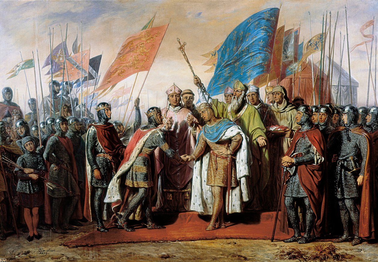 Setkání francouzského krále Filipa II. a anglického krále Jindřicha II. v Gisors, 21. ledna 1188 od Unbekannt