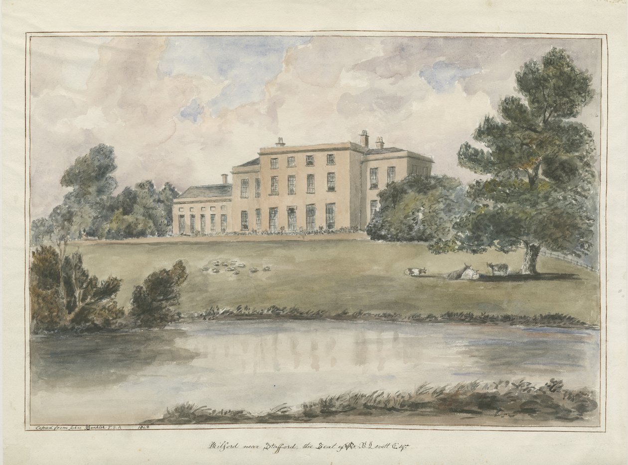 Milford House: malba vodovými barvami, 1848 od Unbekannt