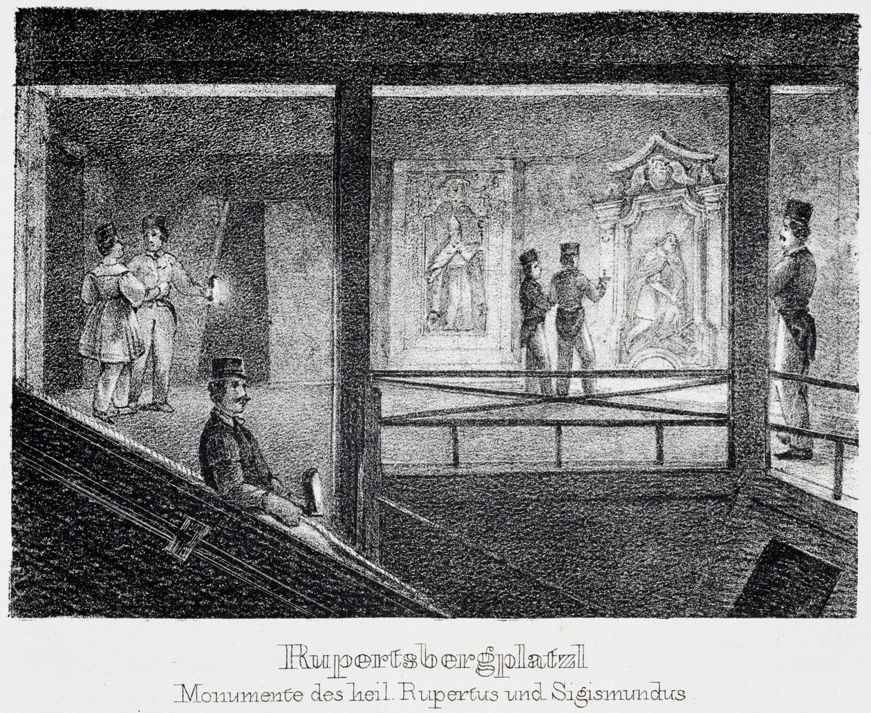 Mine de sel: Monument de Saint Rupert et Saint Sigismond, Durrnberg, Autriche od Unbekannt