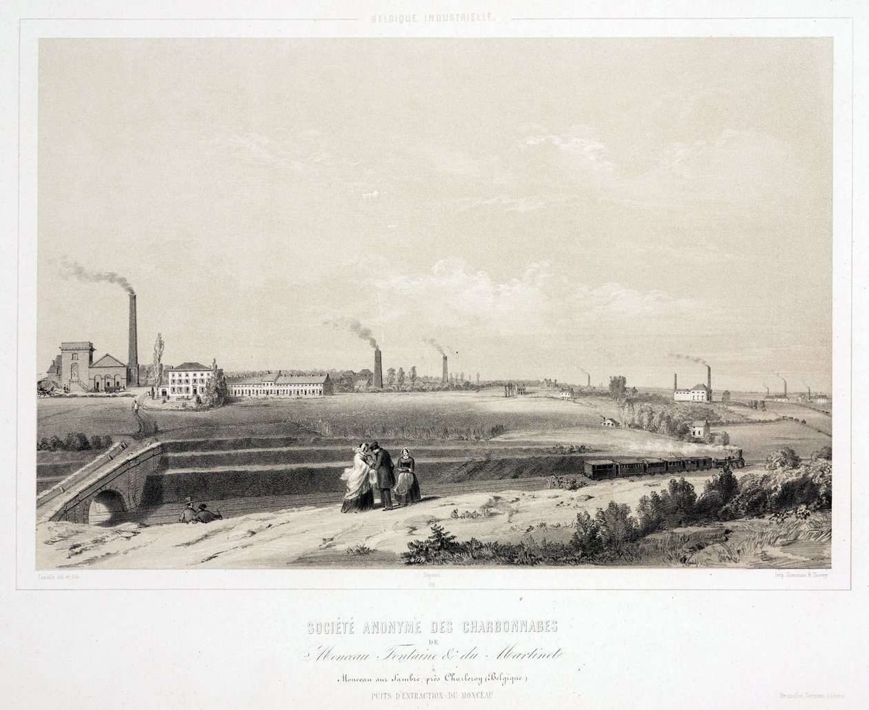 Těžba, uhlí Monceau Fontaine & du Martinet Coalmining Ltd, Belgie od Unbekannt