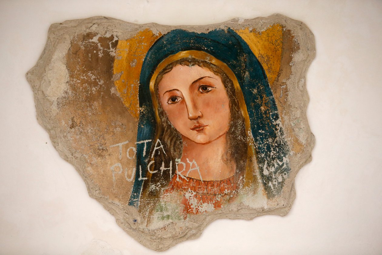 Svatyně Montevergine, Palmariggi, Itálie, freska Panny Marie „Vše krásná“ (foto) od Unbekannt