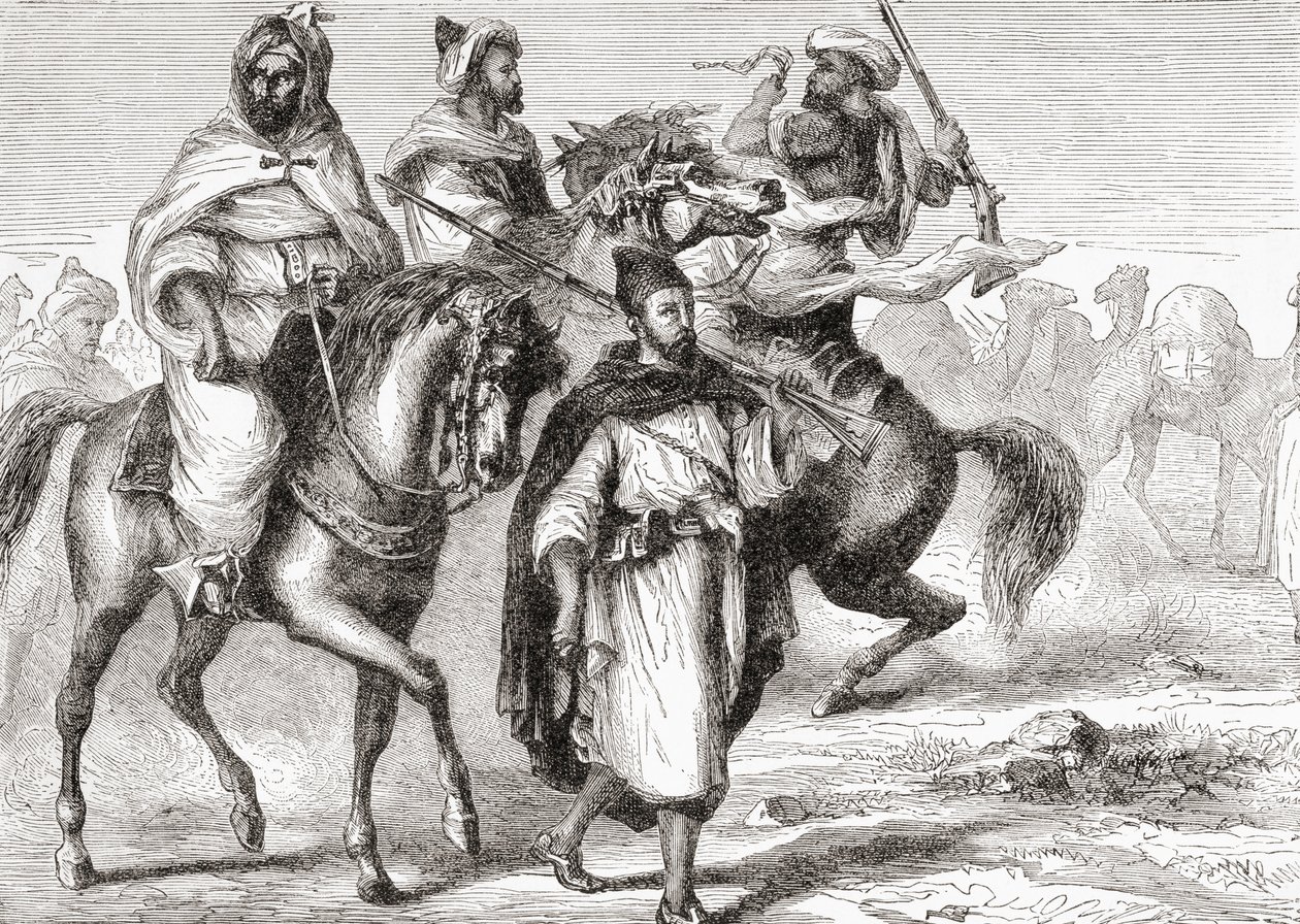Maurové v 19. století, z „Afriky“ od Keitha Johnstona, publikováno 1884 od Unknown