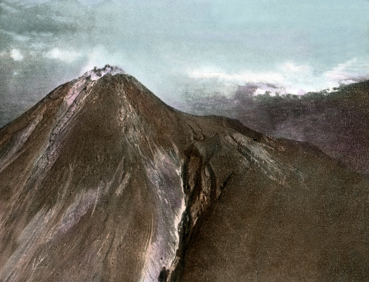 Sopka Mount Merapi na ostrově Jáva od Unbekannter Künstler