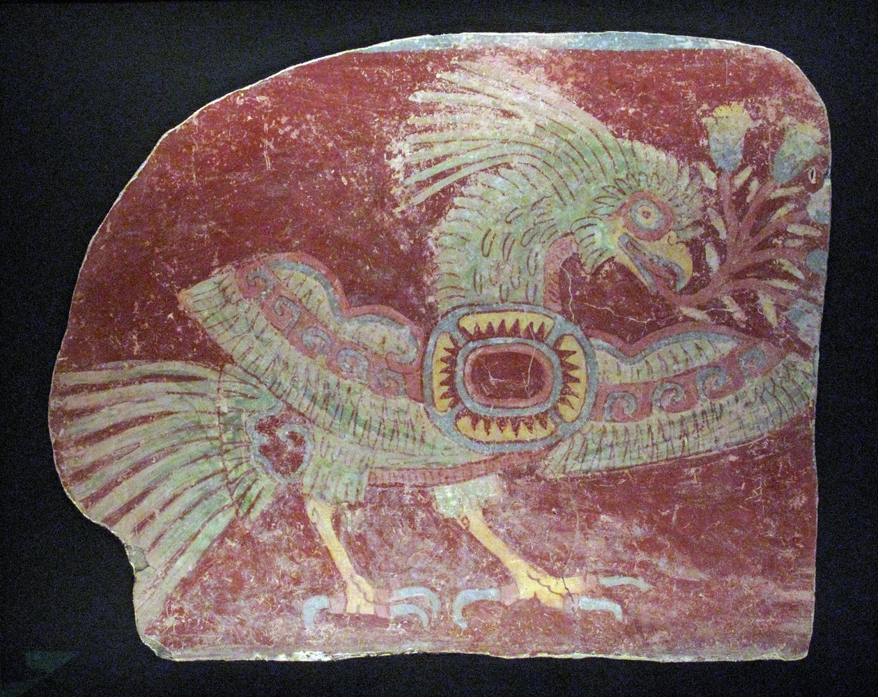 Nástěnný fragment alegorického quetzala, raně klasické období, 200–600 n. l. od Unbekannt