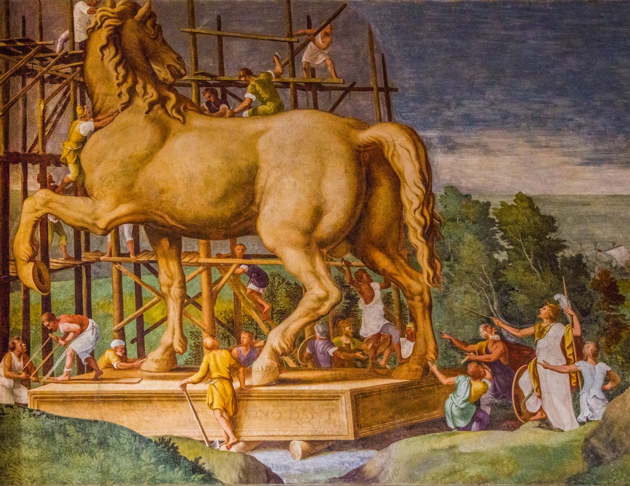 Nástěnná malba v Palazzo Duccale, královský palác, hrad San Giorgio, Mantua, Lombardie, Itálie, Evropa (foto) od Unbekannter Künstler