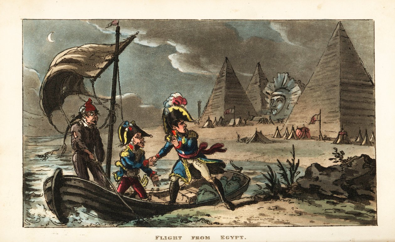 Napoleon Bonaparte opouští revoluční armádu v Egyptě od Unbekannter Künstler