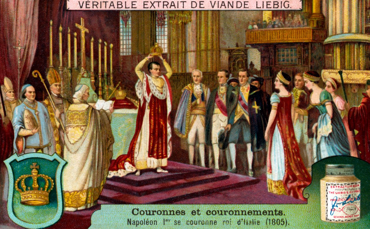 Napoleon I. se korunuje italským králem od Unbekannter Künstler