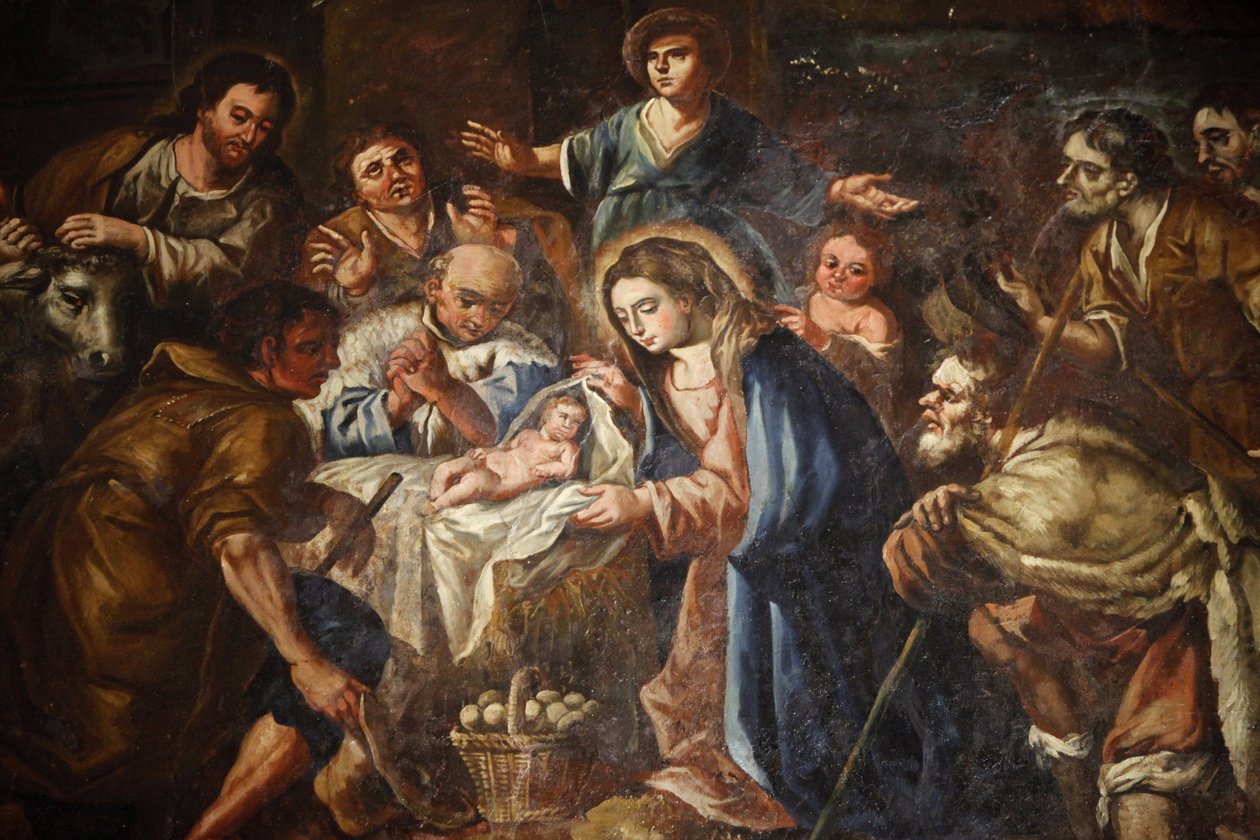 Malba narození v Iglesia ex-conventual de Ntra.Sra del Carmen Antequera Španělsko od Unbekannt