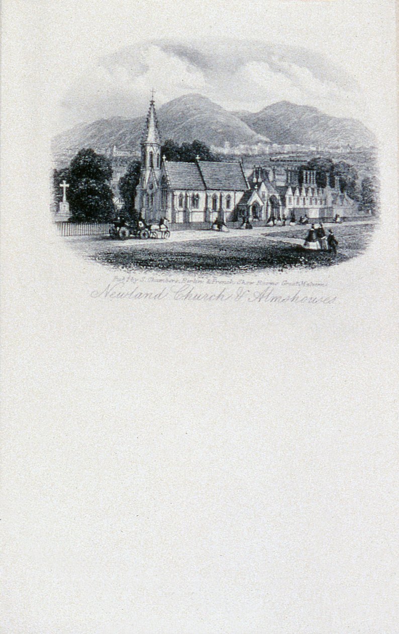 Newland Church and Almshouses, Worcestershire (rytina) od Unbekannt