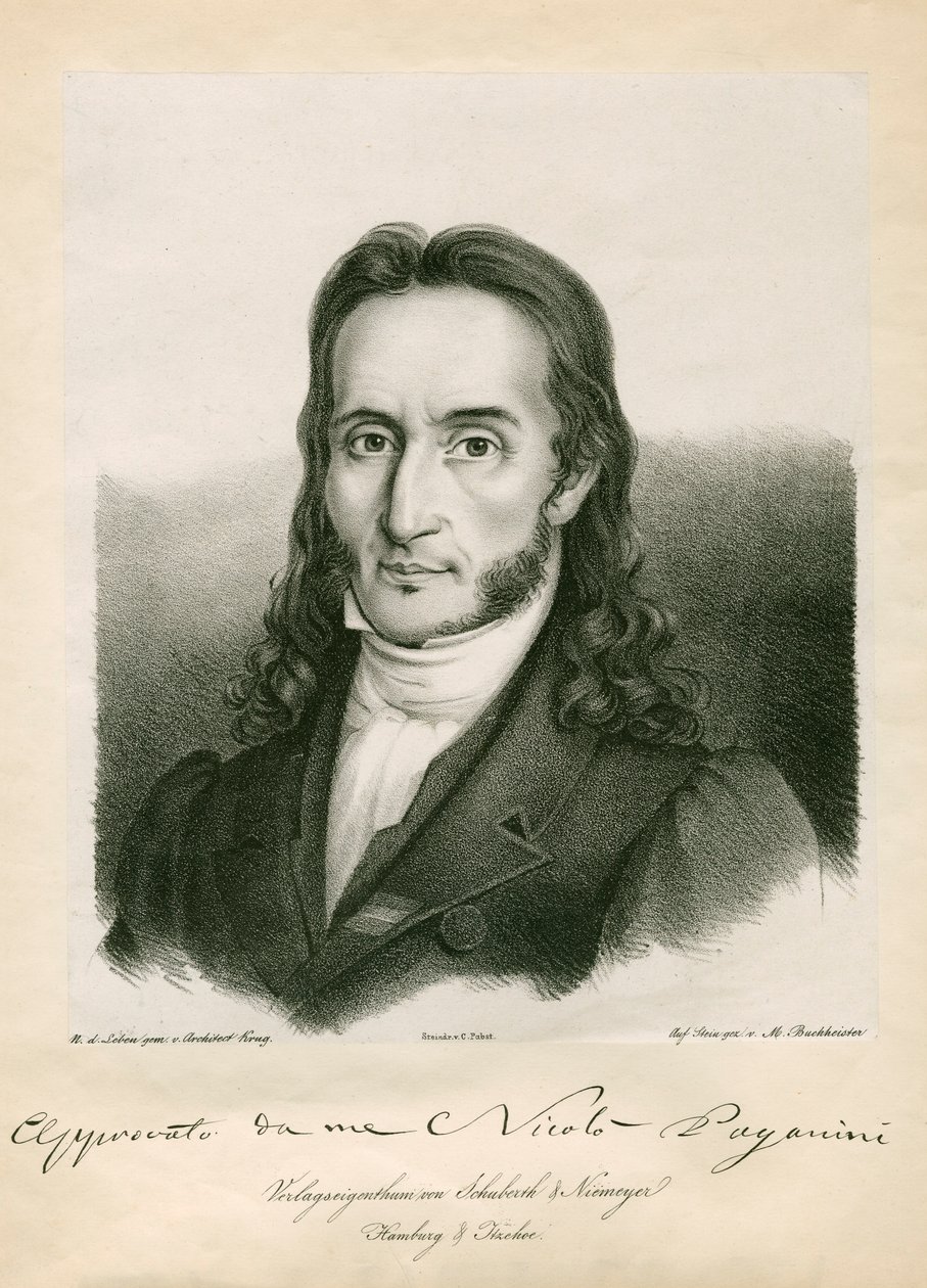 Niccolo Paganini - portrét od Unbekannt