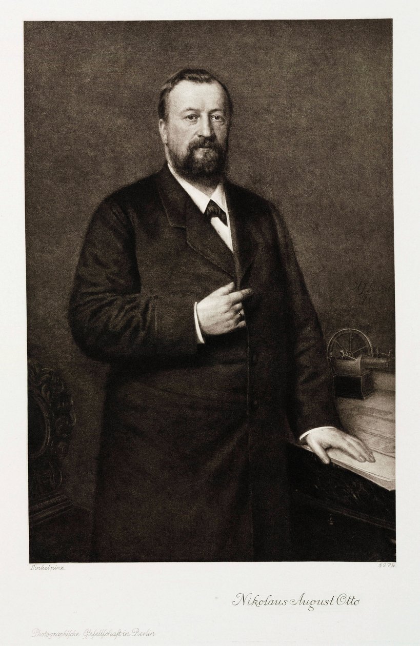 Nikolaus August Otto, německý inženýr, c 1870s od Unbekannt