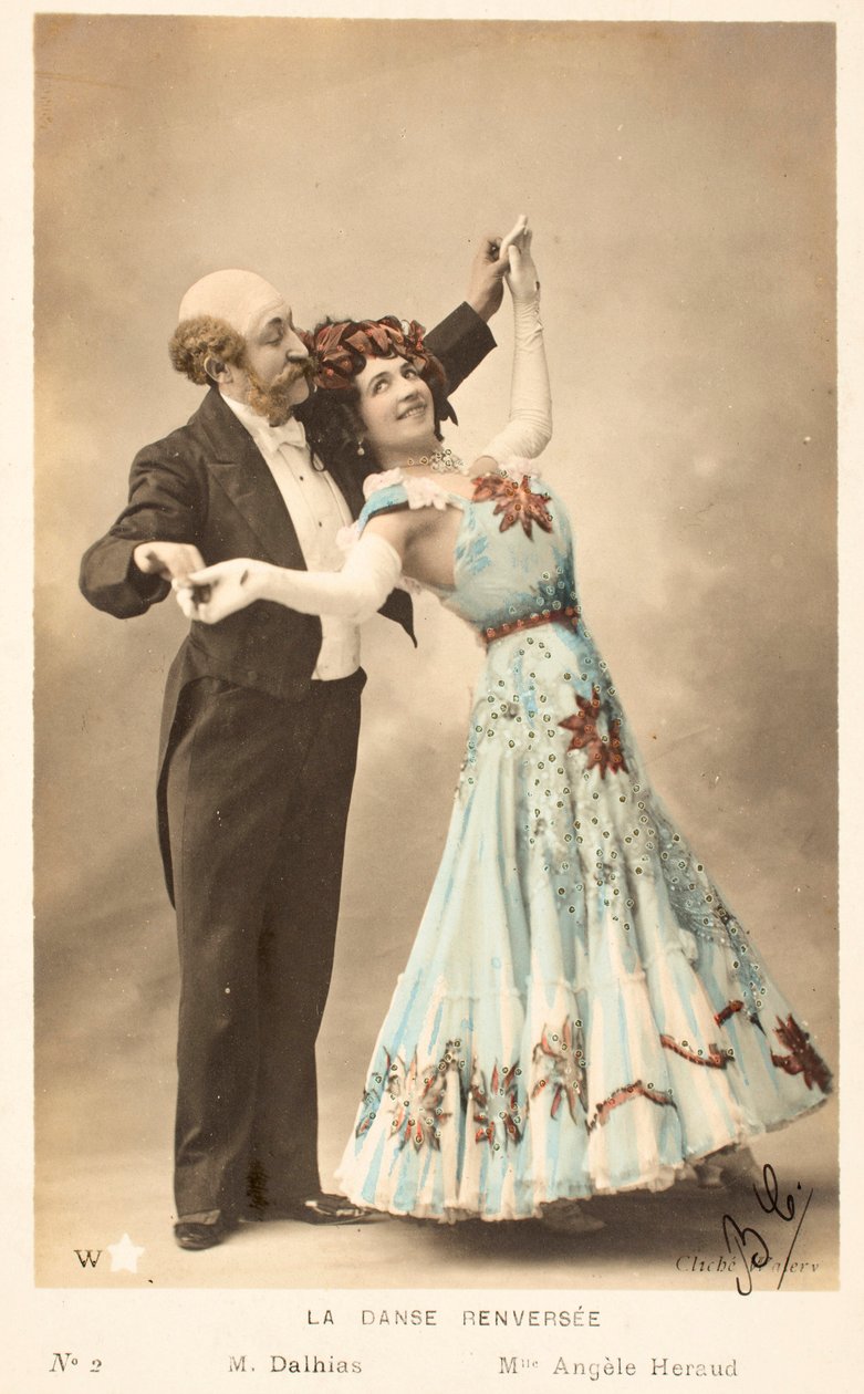 Stará pohlednice/Převrácený tanec/Angele Heraud od William M. Timlin