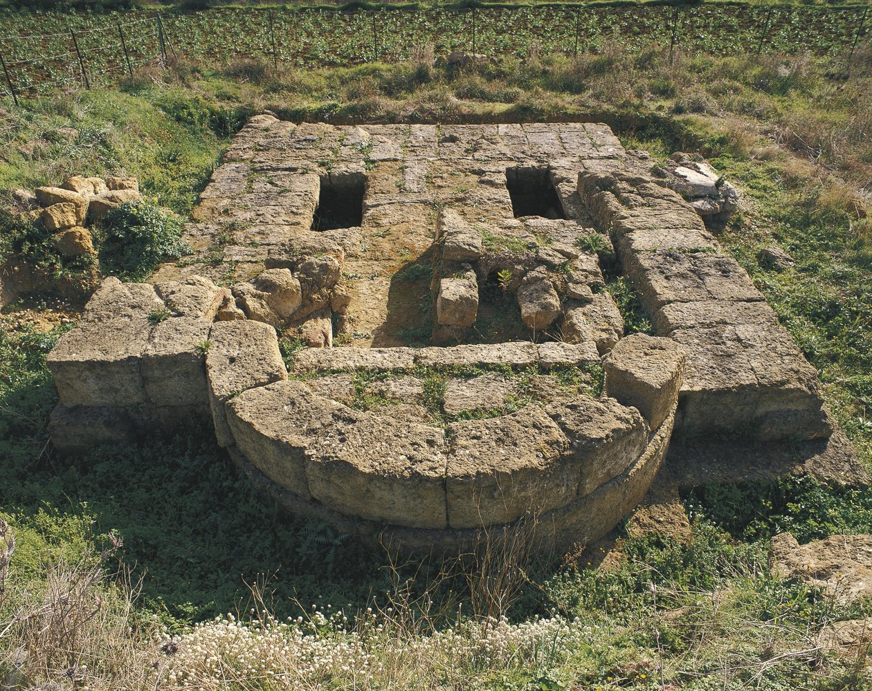 Staré ruiny baziliky, Valley Of The Temples, Agrigento, Sicílie, Itálie od Benjamin Baud