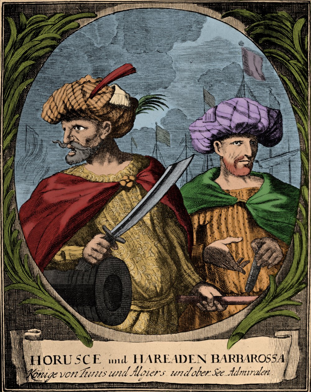 Oruc Reis a Hayreddin Barbarossa od Unbekannter Künstler