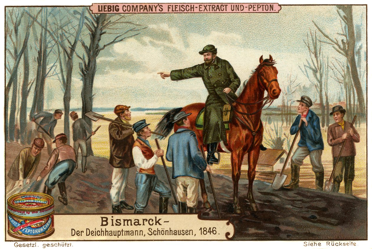 Otto von Bismarck jako mistr hráze v roce 1846 od Unbekannter Künstler