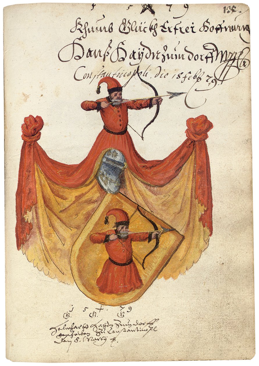 Stránka z alba Amicorum Salomon Schweigger von Sulz, 1576-1608 od Unbekannt