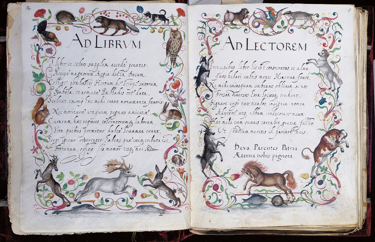 Stránky z alba Amicorum Philippa Hainhofera, 1596-1633 od Unbekannt