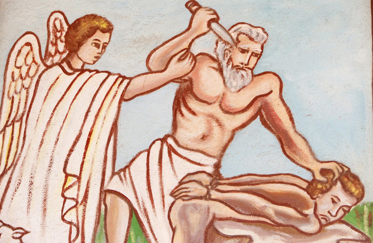 Malba v kostele Panny Marie z Toga: Abrahamova oběť, Togoville, Togo od Unbekannt