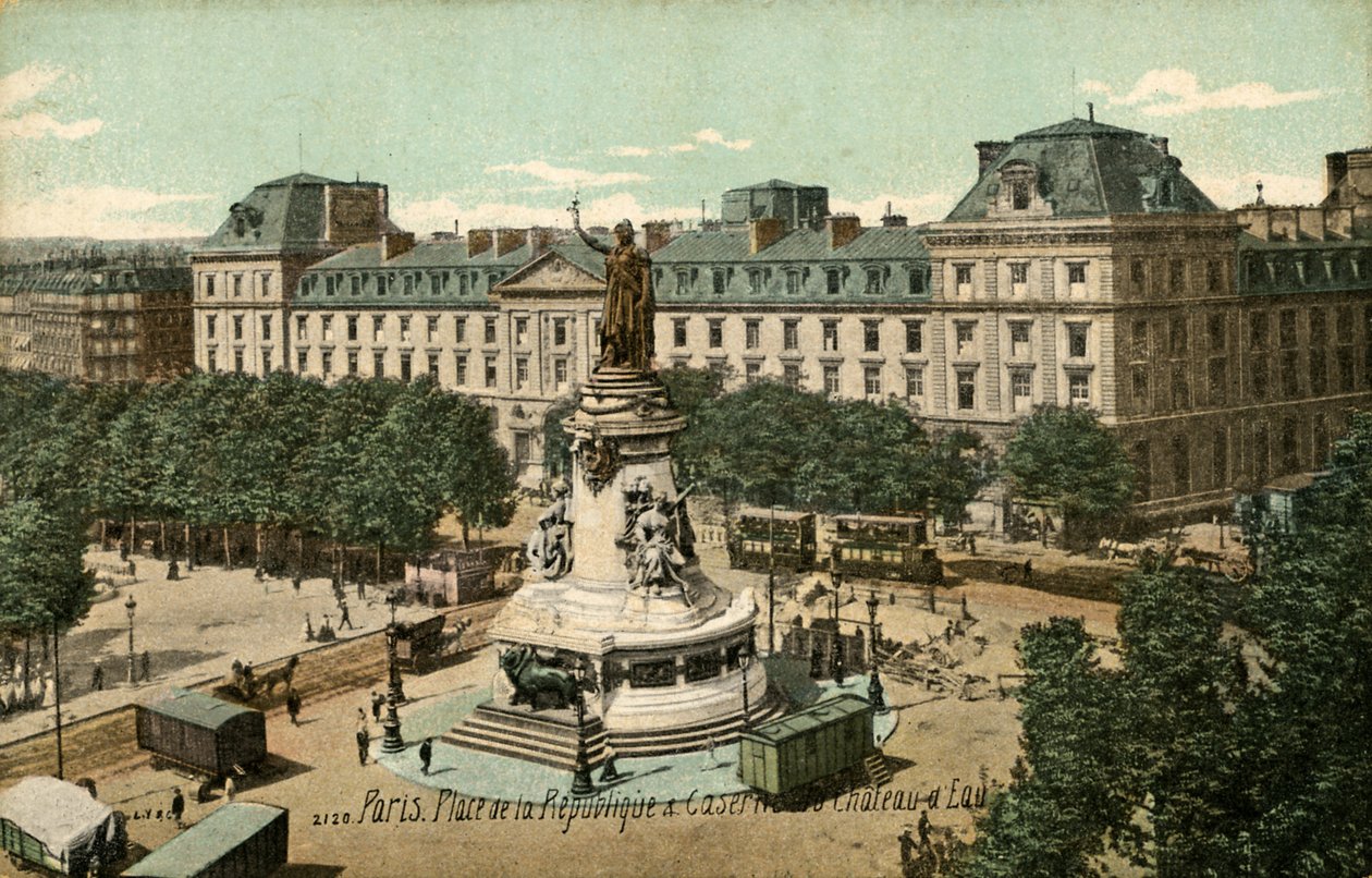 Paříž, Francie: Place de la République a caserne od Unbekannter Künstler