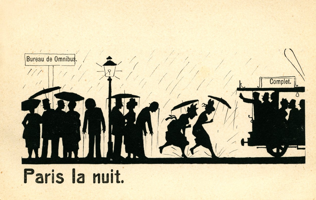 Noční Paříž ("Paris la nuit"), cca 1900. od Unbekannter Künstler