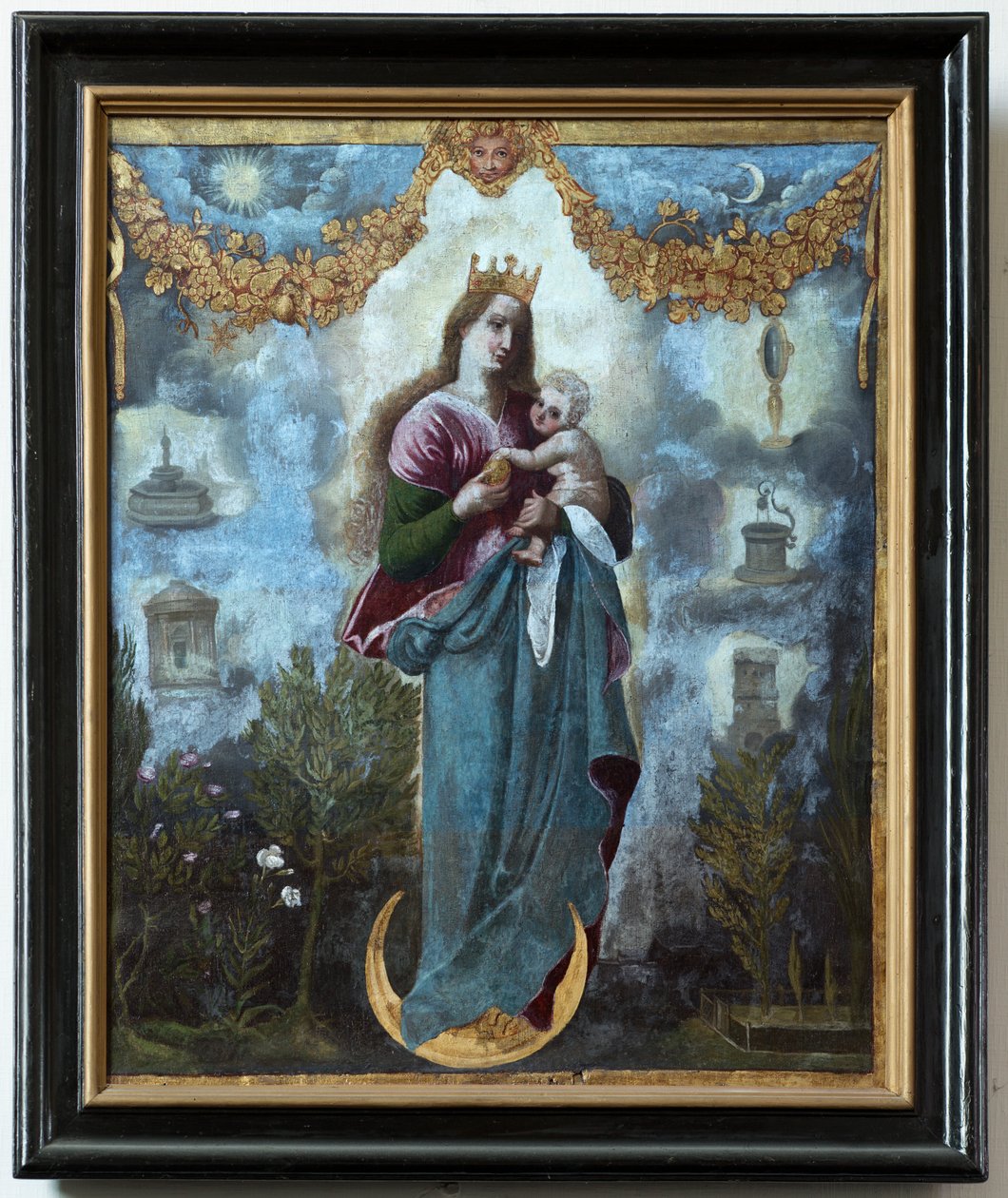 Farní kostel (Parochiekerk Sint-Martinus). Malování. Neposkvrněné početí aneb Madona s dítětem. od Unbekannter Künstler