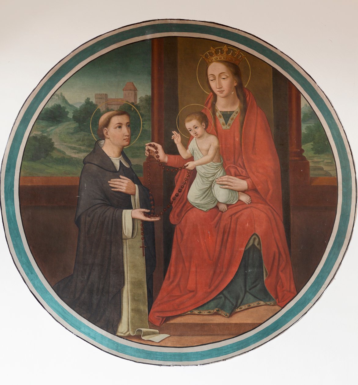 Farní kostel (Sint-Denijs-Boekel, farní kostel St-Denijs). severní uličkou. Nástěnná malba. od Unbekannter Künstler