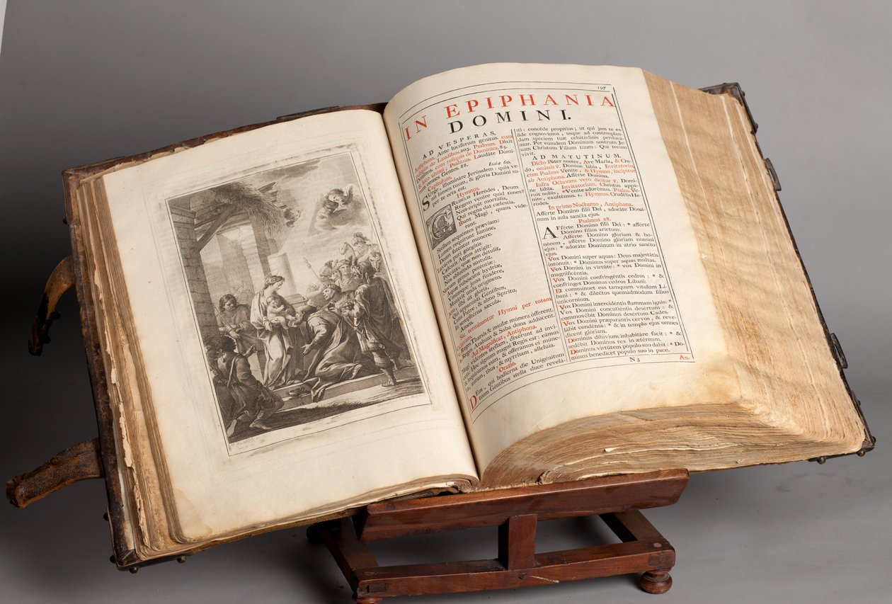 Farní muzeum. Misál v latině. Rytiny od Joachima Ballestera. Papír a kůže. 18. století. od Unbekannt