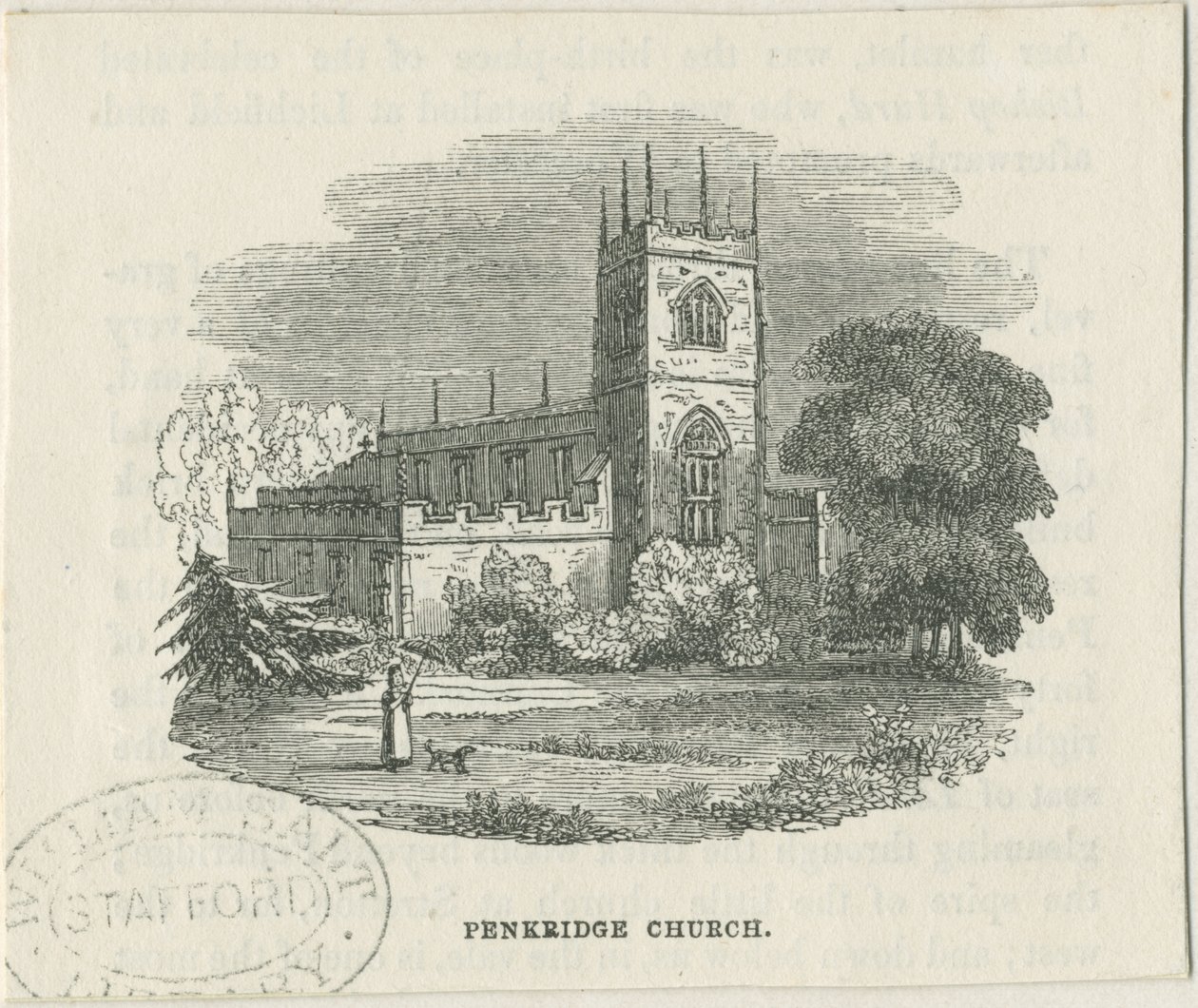 Penkridge Church: dřevoryt, a [?19. století] od Unbekannt