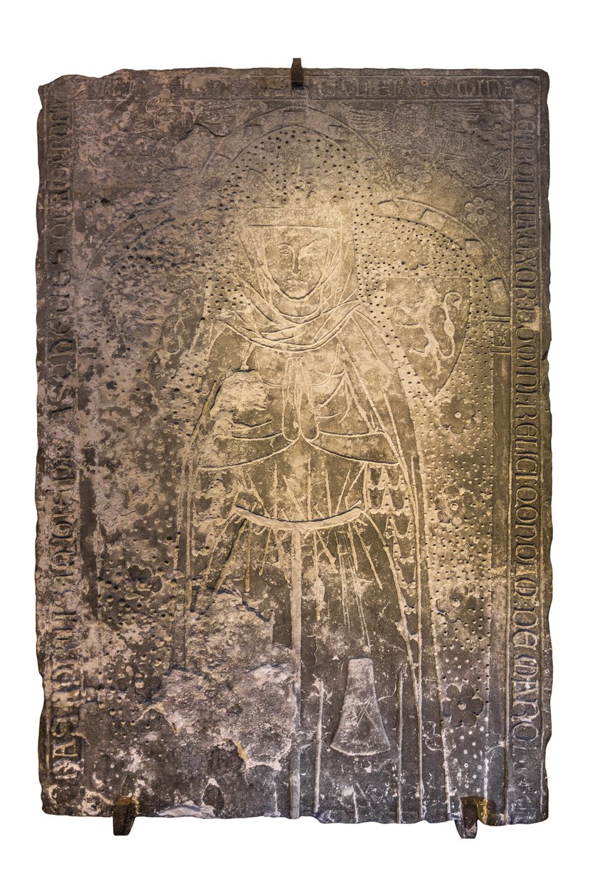 Petronille náhrobek, manželka rytíře Reli de Mareuil, zemřel c. 1280 (náhrobní kámen) cisterciácký klášter Royaumont (opatství) 1228-1235 Asnieres-sur-Oise (Asnieres sur Oise), Val-d