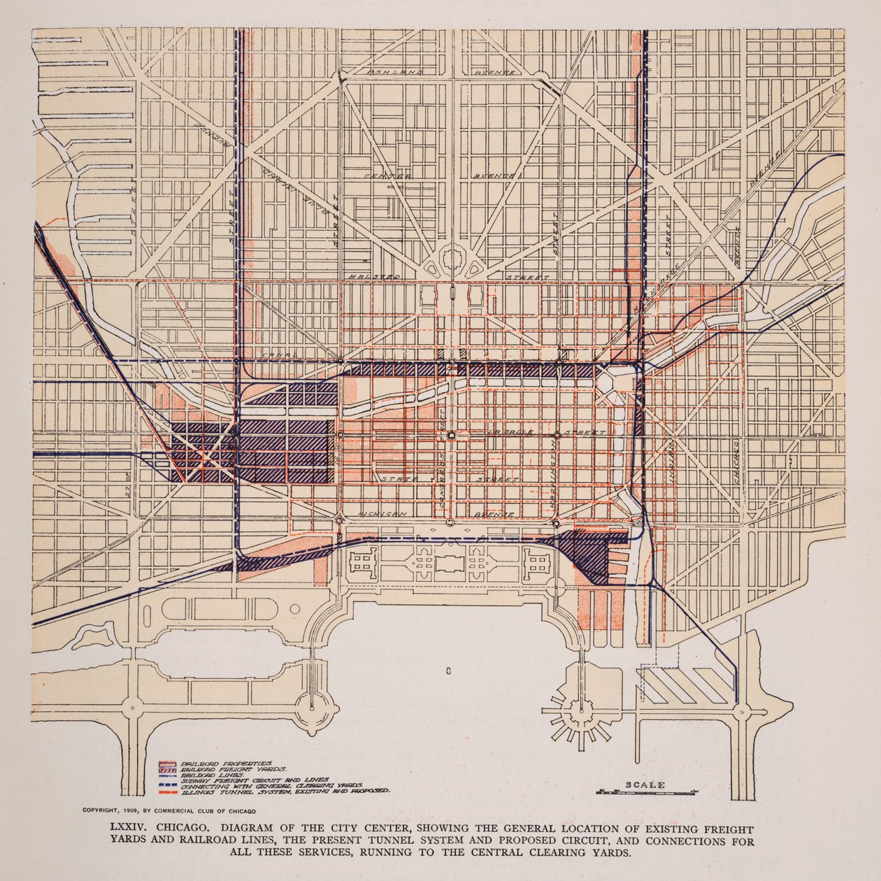 Deska LXXIV z Plan of Chicago od Unbekannt