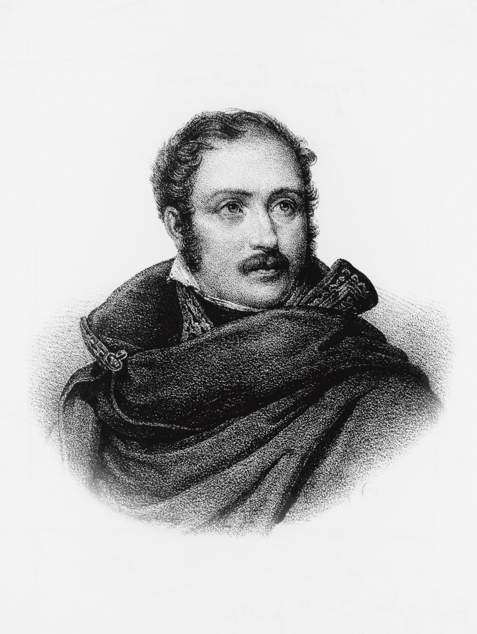 Portrét Eugena de Beauharnais (1781-1824), francouzského vojáka, prince prvního císařství a místokrále Itálie od roku 1805 do roku 1814, rytina od William M. Timlin