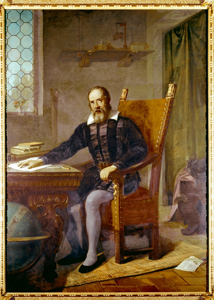 Portrét Galilea Galileiho dit Galilee (1564 - 1642) - Anonymní obraz - Lastra a Signa, villa selva, Itálie od Unbekannter Künstler