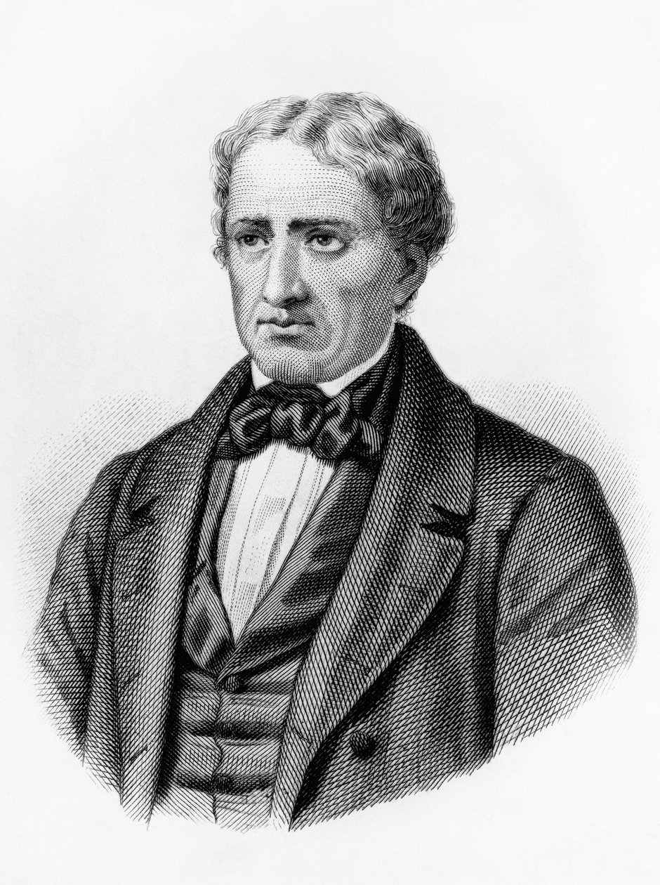 Portrét Giovanni Berchet (1783-1851), italský romantický básník, spisovatel a vlastenec, rytina od William M. Timlin