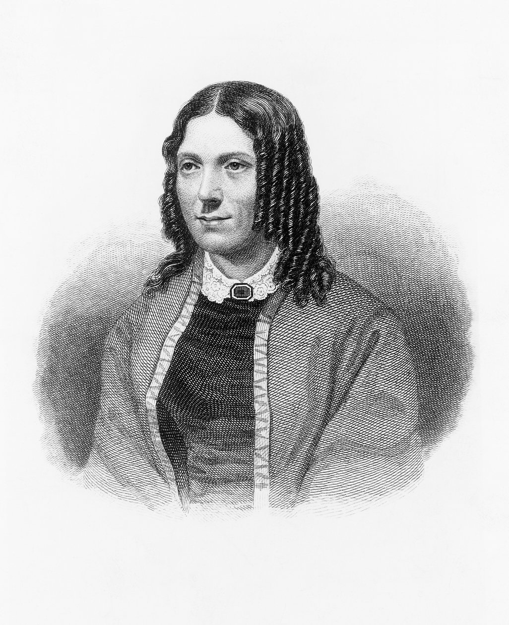Portrét Harriet Beecher Stowe (1811-1896) (rytina) od Benjamin Baud