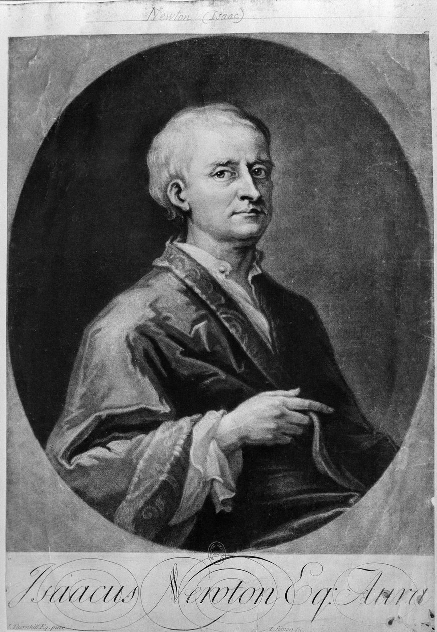 Portrét Isaaca Newtona (1642-1727) od William M. Timlin