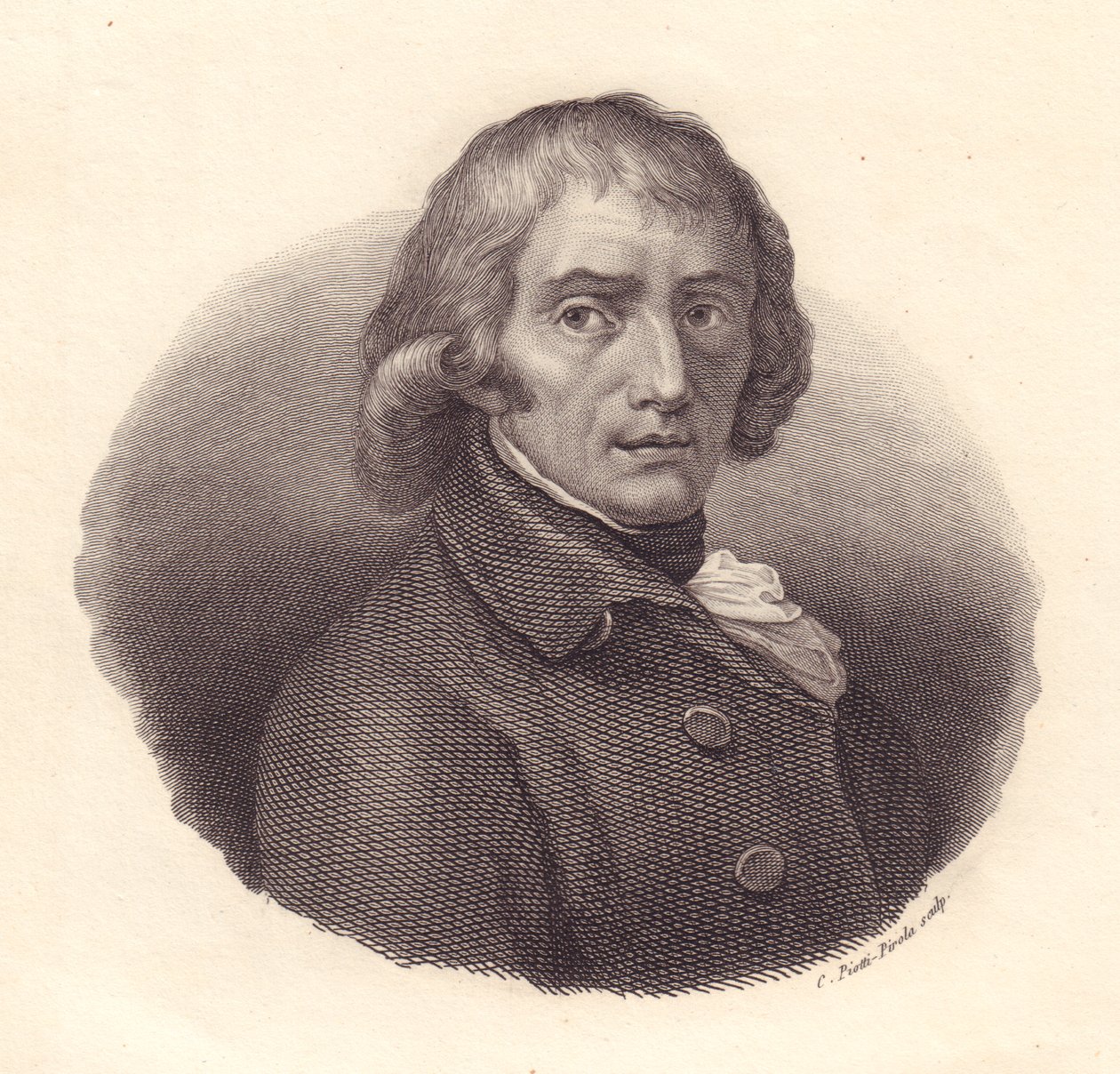 Portrét italského básníka Giuseppe Pariniho (1729-1799), mědirytina od Piottiho z kresby Andrea Appiani od William M. Timlin