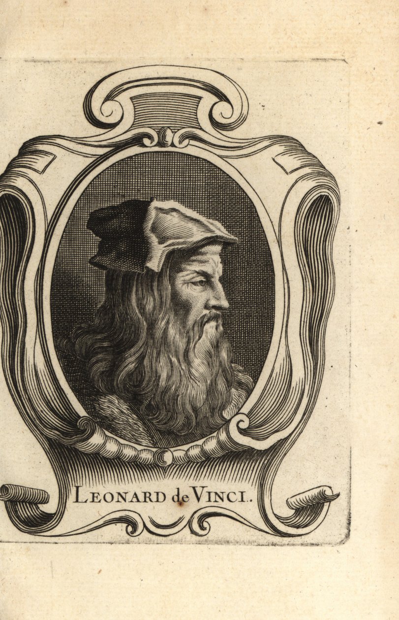Portrét Leonarda da Vinciho, italského renesančního umělce. od Unbekannter Künstler