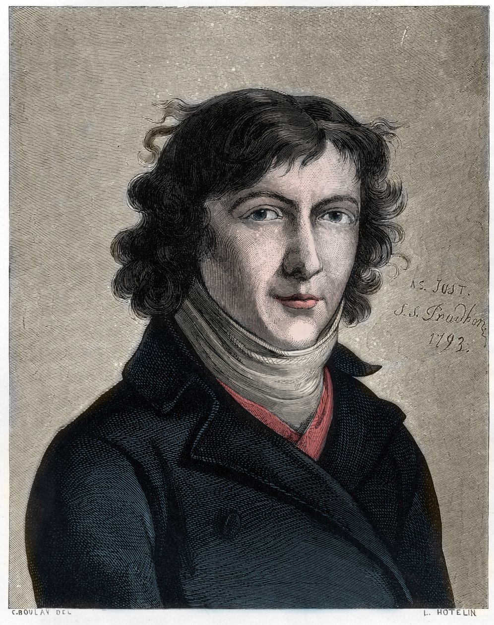 Portrét Louise de Saint-Just od Unbekannt