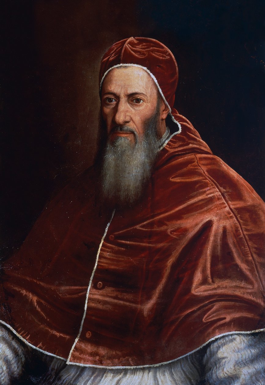 Portrét papeže Julia III. (1487-1555), obraz připisovaný Scipione Pulzone (1544-1598) od William M. Timlin
