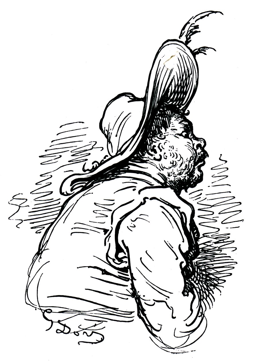 Portrét Sancho Panzy od Unbekannter Künstler