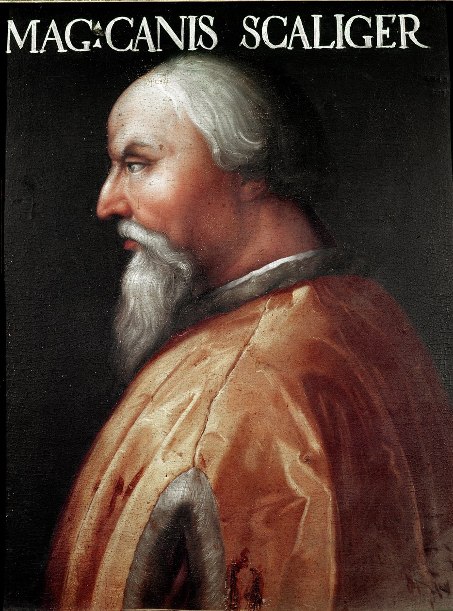 Portrét lorda z Verony Can Francesco della Scala zvaný Cangrande I (1291-1329) Anonymní obraz. Galerie Uffizi (kanceláře), sbírka Jovian od Unbekannter Künstler