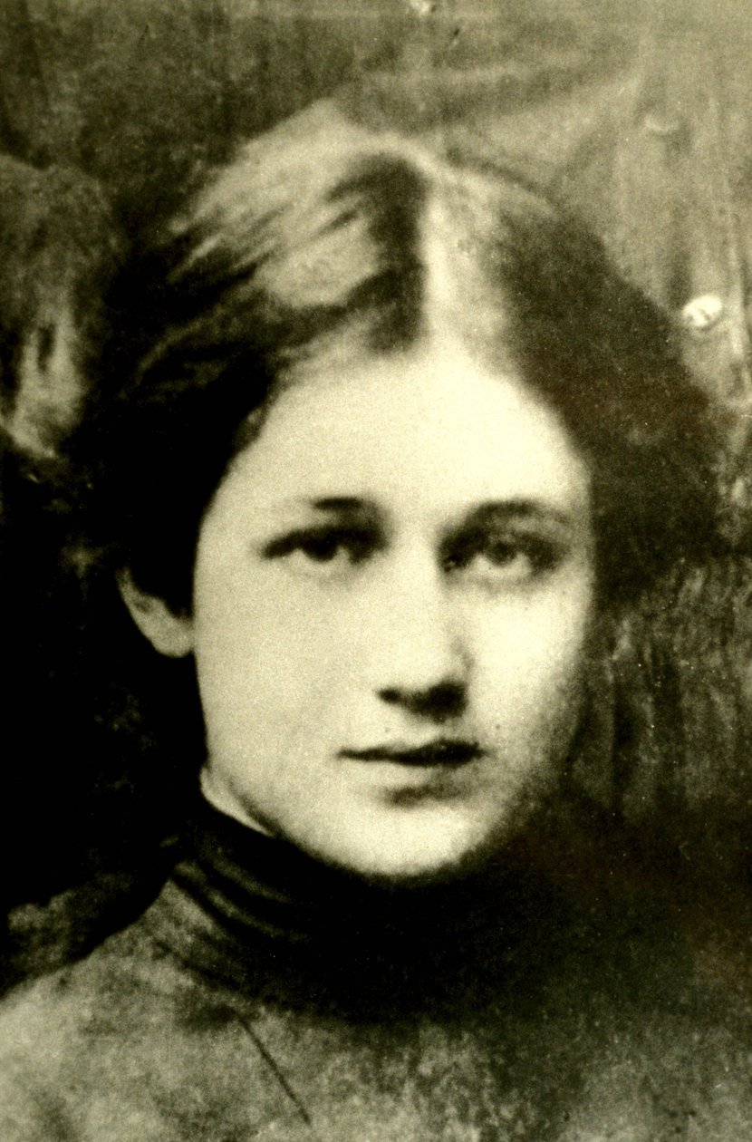 Portrét ruské básnířky Any Achmatovové (1889-1966). od Unbekannt