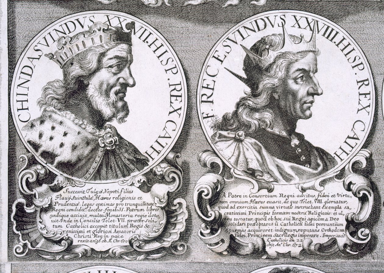 Portréty Chindasuinth a Recceswinth (litho) od Unbekannt