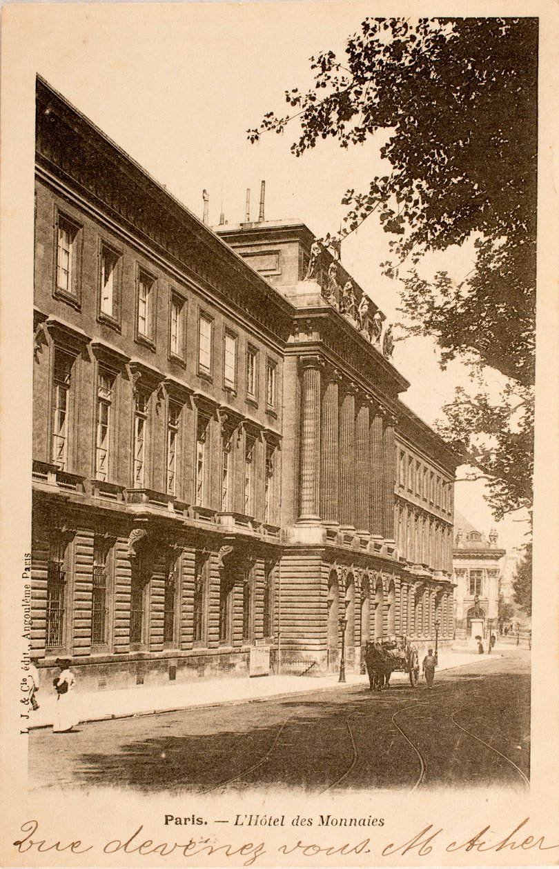 Pohlednice/Hotel des Monnins/Paříž/Seina/Ile de France/Francie od William M. Timlin