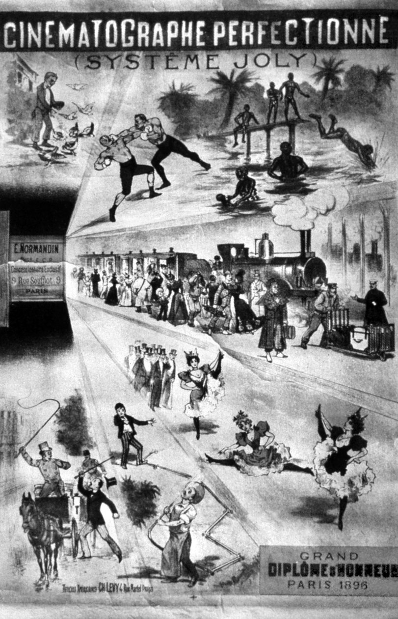 Plakát pro systém Joly zpracovaný v roce 1896, aby představoval hrozbu pro systém Lumiere od Unbekannt
