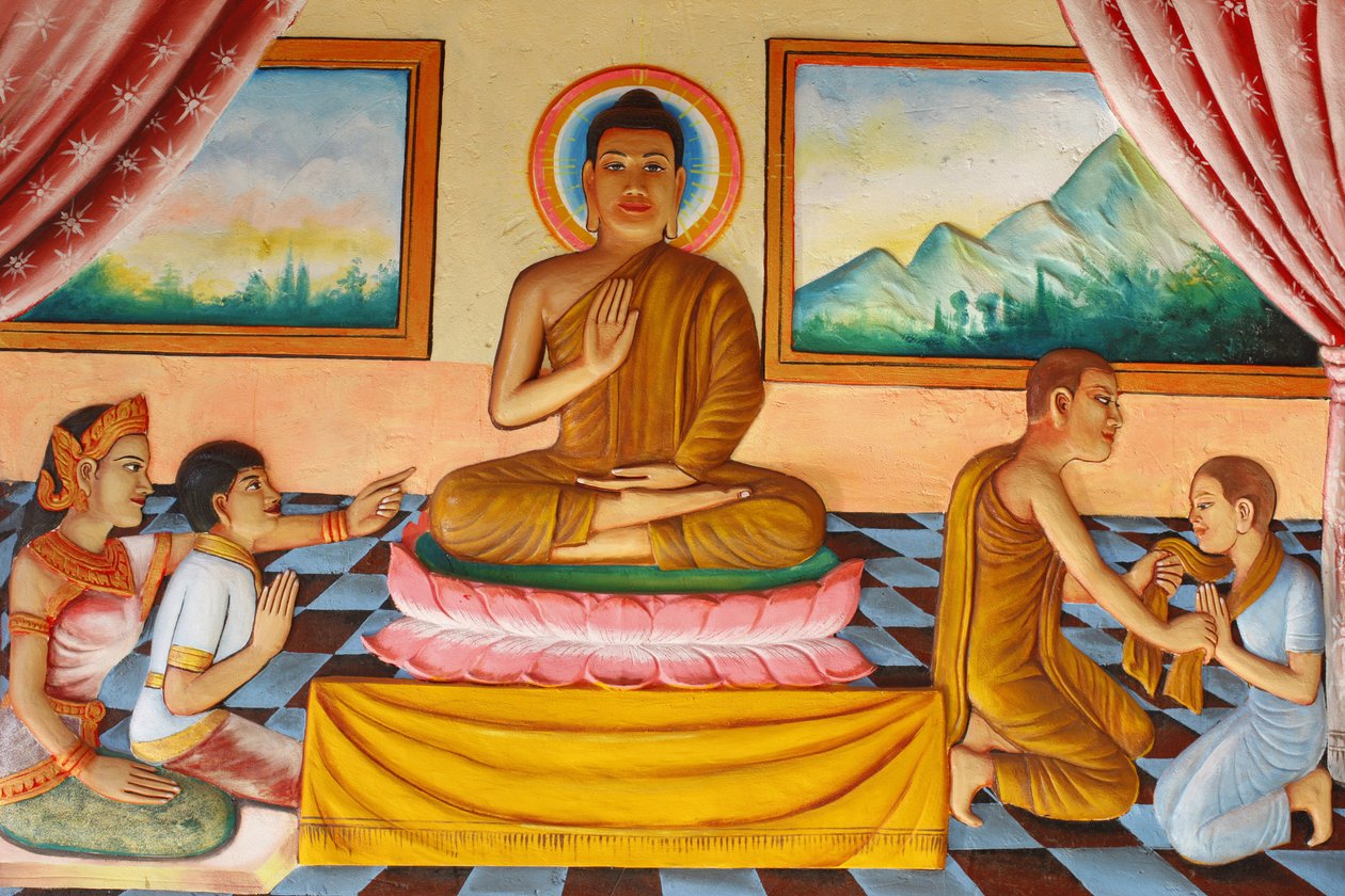 Klášter Preah Prom RathŽivot BuddhyBuddhy a jeho syna Rahuly, Siem Reap, Kambodža od Unbekannt