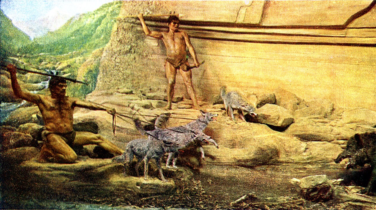 Pravěký člověk - azilská kultura od Unbekannter Künstler