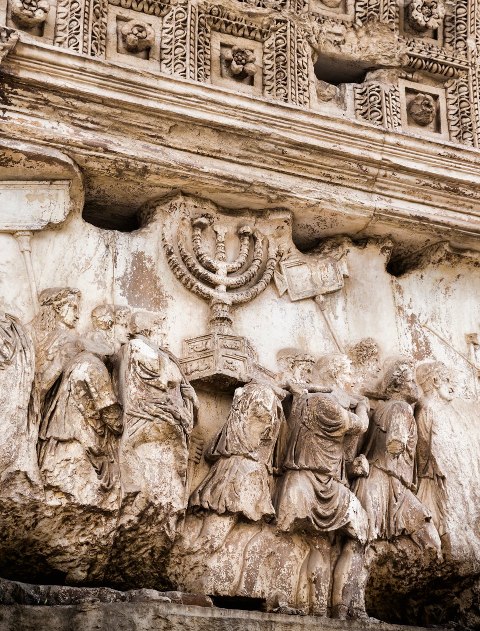 Panel procesí na Titově oblouku, Forum Romanum, Řím, Itálie (černobílá fotografie) od Unbekannt