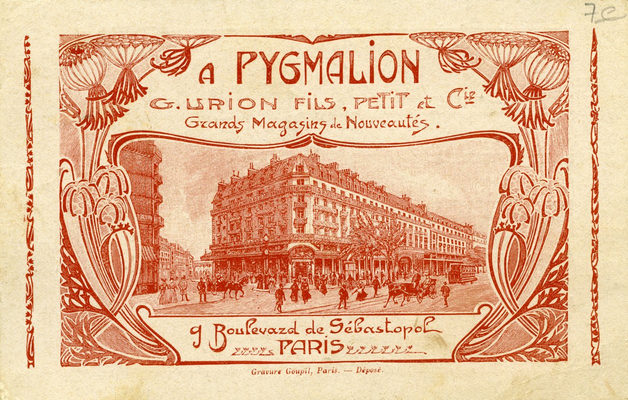 Pygmalion - reklama na francouzský obchodní dům. od Unbekannter Künstler